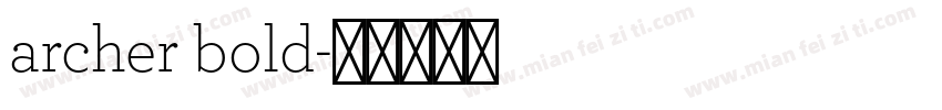 archer bold字体转换